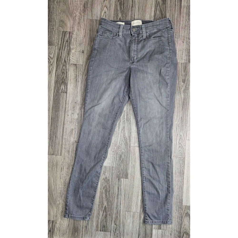 Universal Thread Women Size 4 / 27 R High Rise Skinny Whiskered Grey Denim Jeans
